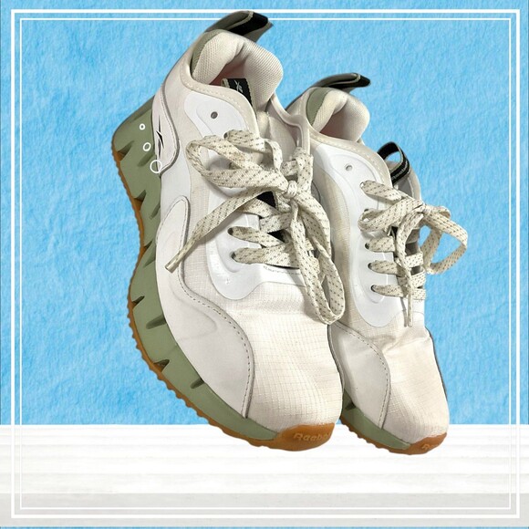 Reebok Zig Dynamica 4 Running Women's Sneakers White/Green Size 7.5 30106WWKV - Picture 5 of 12